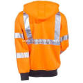 Men's Orange High-Visibility Hooded Sweatshirt